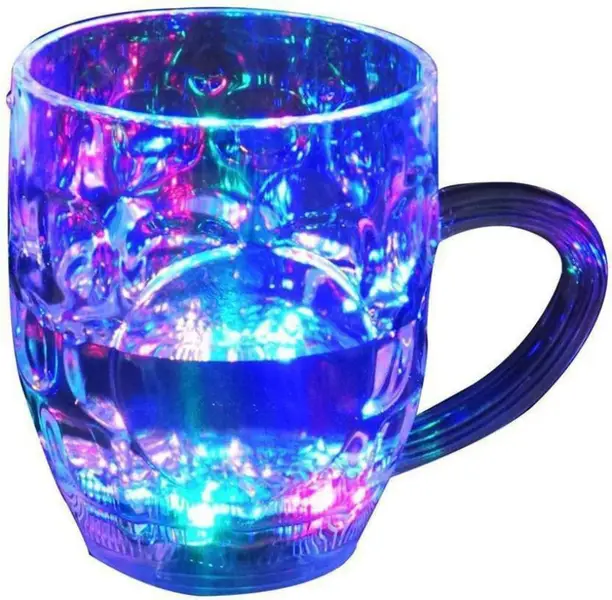 [0619_led_color_cup] Led Glass Cup (Rainbow Color)