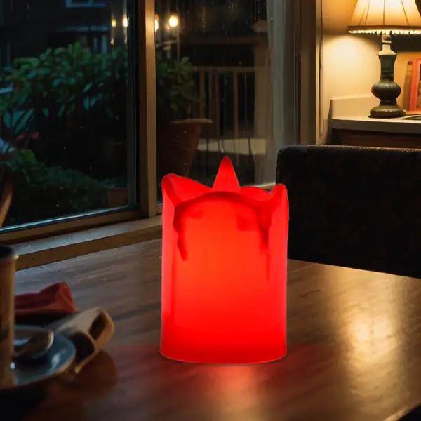 [13454_led_melted_candle_ktc315] Flameless Melted Design Candles for Decoration (1 pc)