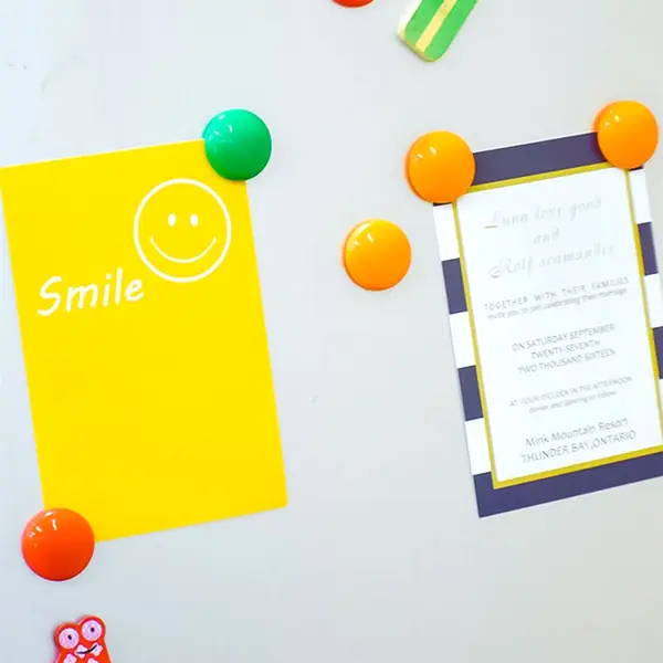 [4983_magnetic_fridge_button_2cm] White Board Magnetic Particle Circle 2cm Color Magnetic Nail Household Teaching Magnet Strong Plastic Magnetic Buckle (Pack of 200pc)