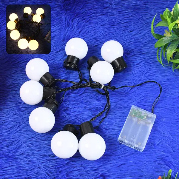 [13891_8_led_string_lights_set] 8 LED String Lights 3 Battery Operated (1 Pc / Battery Not Included)