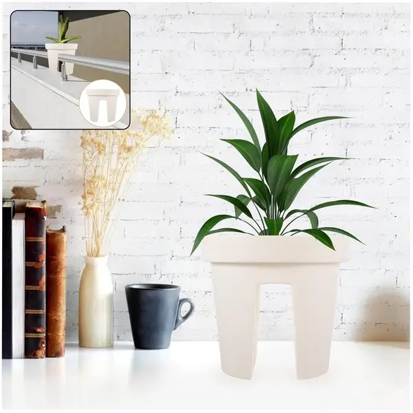 [18150_pla_balcony_flower_pot_1pc] Riding Pot Bling Decor Creative Flowerpot Balcony Flower Pot Holder (1 Pc / MOQ :- 2 Pc)