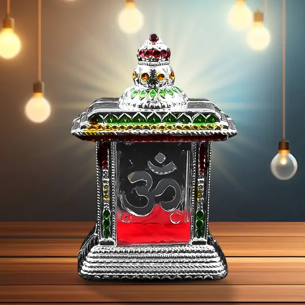 [18051_adhesive_small_temple_1pc] Adhesive Small Om Temple, Car Dashboard Temple (1 Pc)