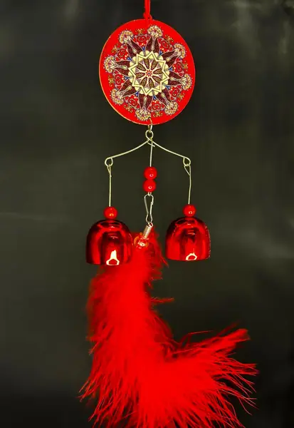 [PT-902] Mandala circle small hanging red