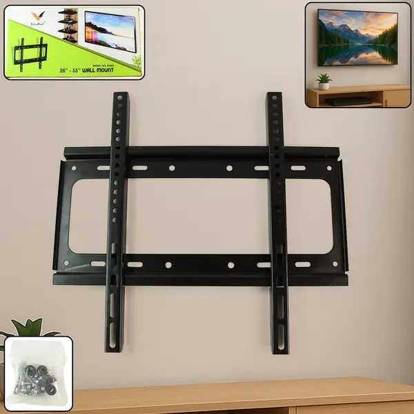 [15546_tv_wall_mount_bracket_26x55_inch] Universal Heavy Duty Adjustable Metal LED LCD TV Wall Mount Bracket