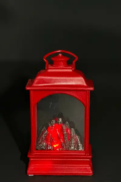 [PT-936] Mini LED Fireplace Lantern Red