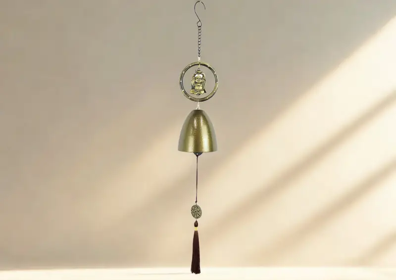 [_shui_shape_nano_bell] Laughing Buddha Feng Shui Wind Chime Bell