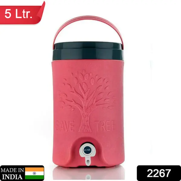 [2267_5ltr_water_jug] Multicolored 5L Water Rover Jug: Insulated Plastic Jug with Sturdy Handle