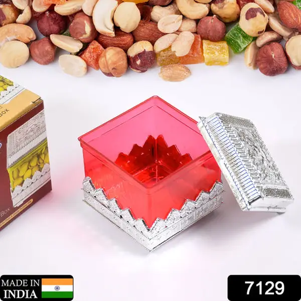 [7129_ruby_dryfruit_box] Ruby Dry fruit Storage Container - Attractive Design Box for Home & Kitchen