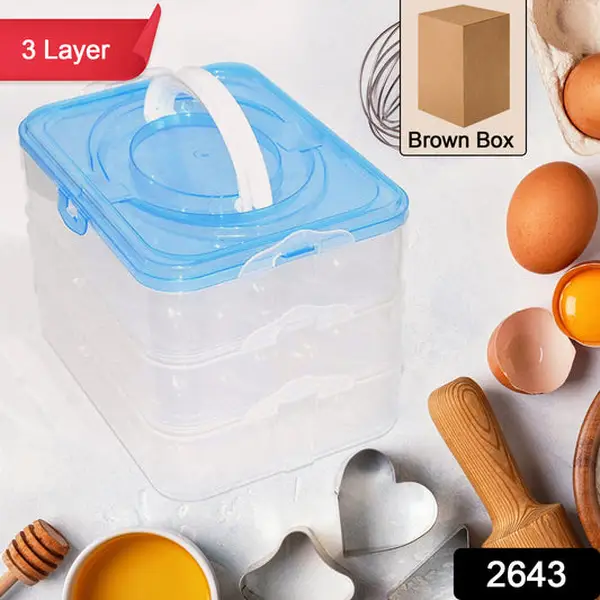 [2643_36grid_egg_box] 3-Layer Plastic Refrigerator Egg Storage Box (36 Grid)
