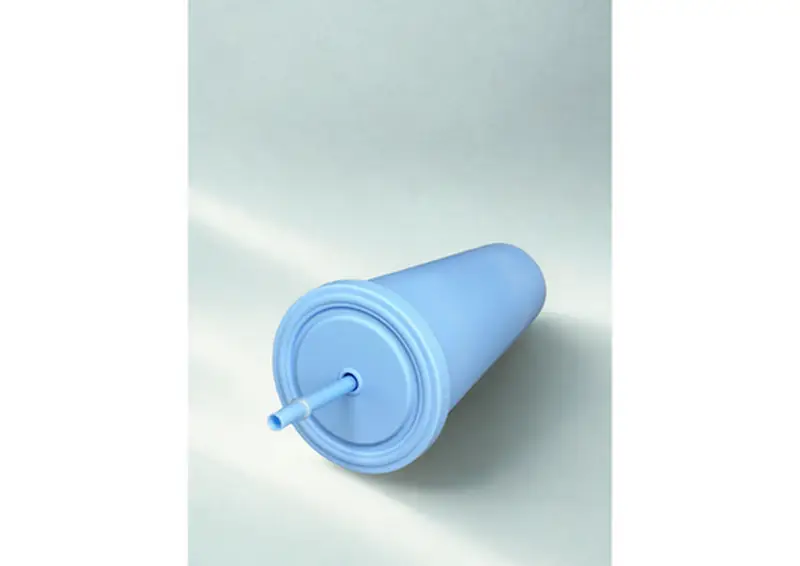 [_coolsip_icy] CoolSip – Icy Blue Matte Tumbler with Straw