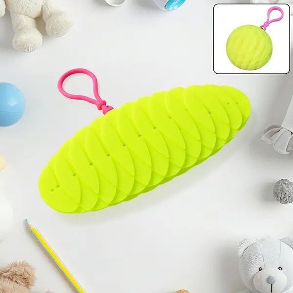 [19114_plastic_fidget_toy_1pc] Flexible plastic Worm Fidget Toy (1 Pc)