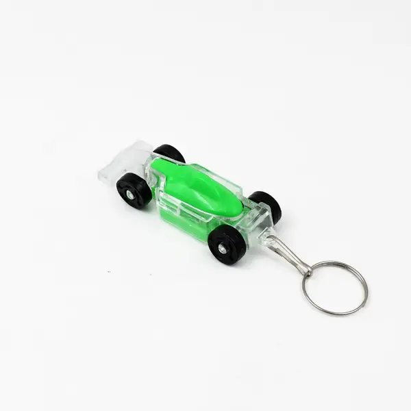 [18086_pla_led_car_keychain_1pc] Cars Shape Keychain with On / Off Button LED Flashing Light (1 Pc)