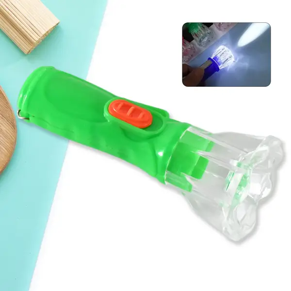 [8758_small_plastic_torch_light_1pc] Small Plastic LED Torch – Cute & Handy Pocket Flashlight for Kids (1 Pc)