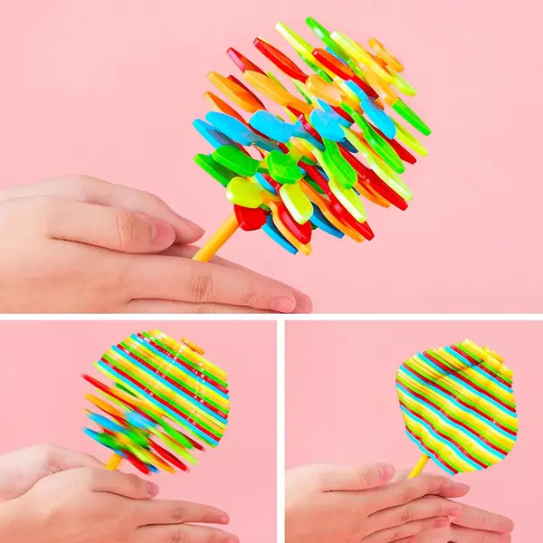 [19038_spinning_flower_candy_toy_1pc] Spin Flower Candy Rotating / Spinning Toy (1 Pc)