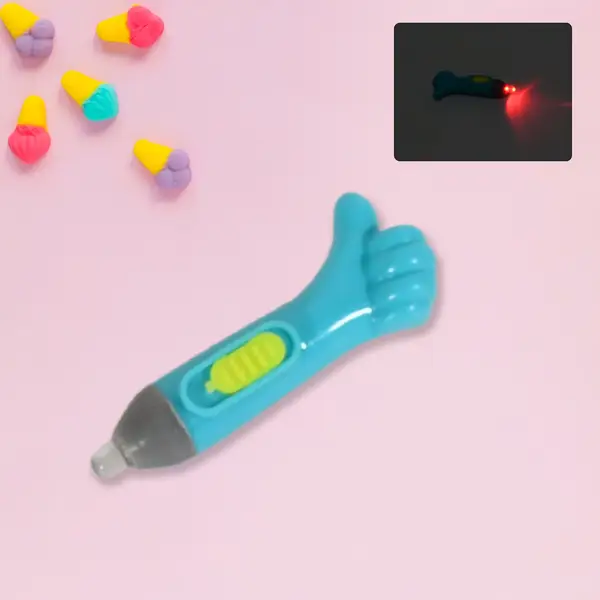 [1930_lighting_thumb_atp143] Thumb shaped light, lightning keychain, lightning toy, thumb shape LED light
