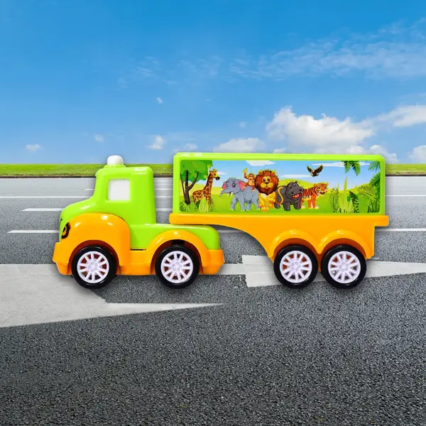 [8052_toy_truck] Small Green and yellow Toy Truck.