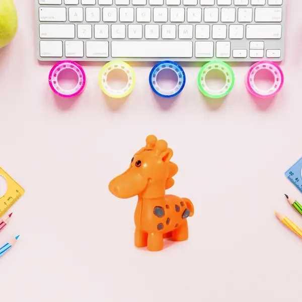 [1933_cute_head_giraffe_atp289_1pc] Extandable Giraffe toy, Cute Looking Giraffe with Extandable Neck