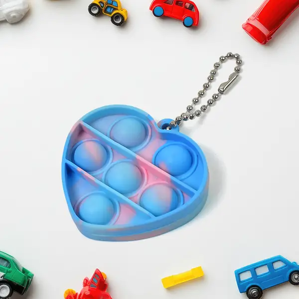 [18545_mini_fidget_pop_keychain_toy_1pc] Fidget Toys for Kids Mini  Keychain (1 Pc / Mix Color & Design)