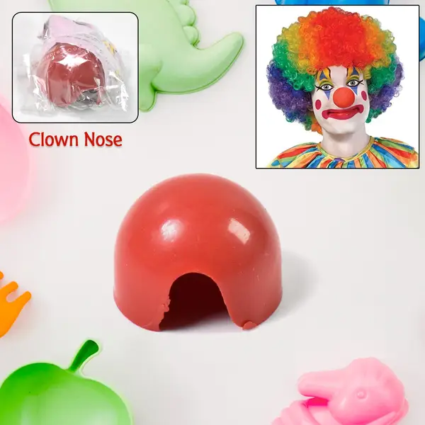 [18801_joker_nose_toy_1pc_atp141] Small Plastic Joker Clown Nose toy (1 Pc / Mix Color & Design)