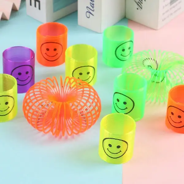 [17745_magic_smiley_spring_toy_12pc] Multicolor Magic Smiley Spring, Spring Toys, Slinky, Slinky Spring Toy, Toy for Kids for Birthdays, Compact and Portable Easy to Carry (12 Pcs Set)