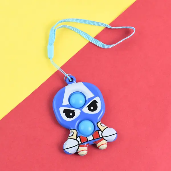 [19133_silicone_stress_reliever_keychain_toy_1pc] Silicone Fidget Sensory Stress Reliever Keychain Toy (1 Pc)
