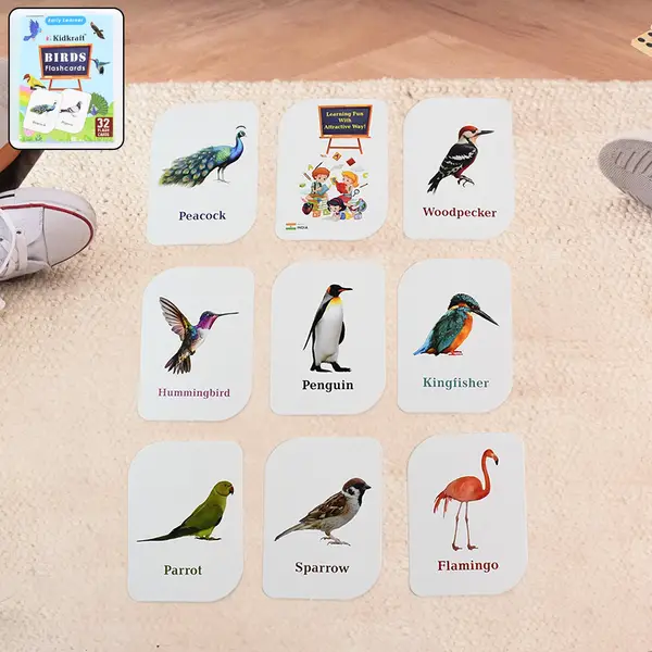 [19158_32pc_birds_flashcard_set] KidKraft Early Learner Educational Flashcards – 32 Birds
