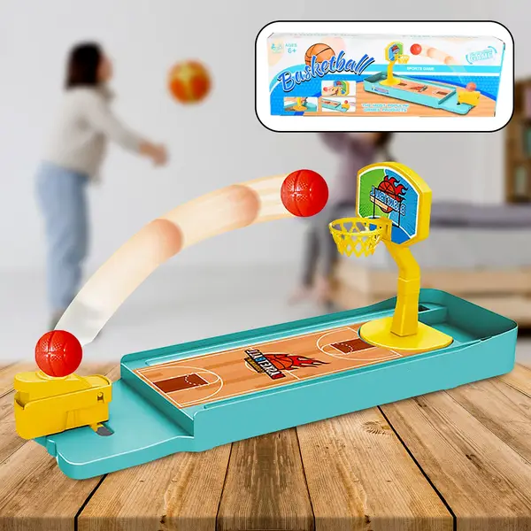 [17689_mini_finger_basketball_game] Mini Table top Finger Basketball & Bowling Game – Indoor Family Fun for Kids & Adults