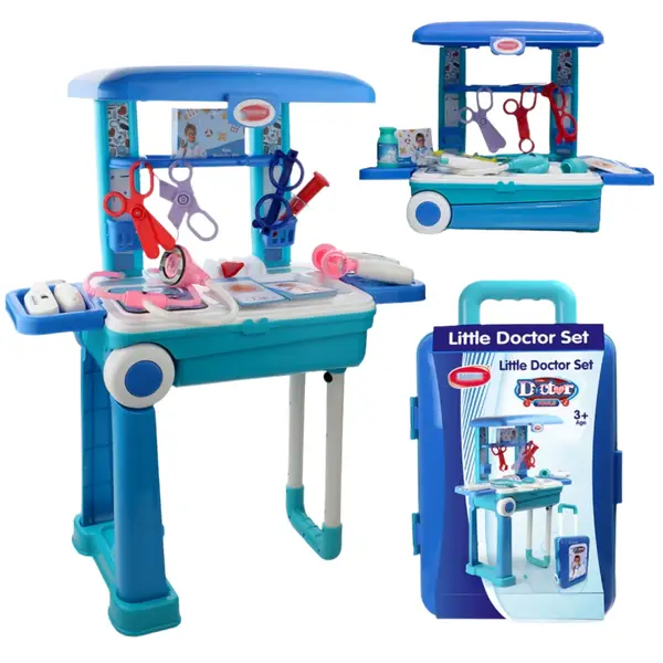 [1991_premium_doctor_trolley_set_at173b] Premium Doctor Set Trolley Little Doctor Kids Toy (1 Set)