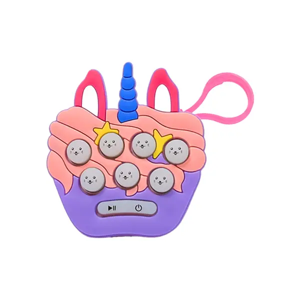[18398_mini_push_bubbles_game_n_keychain] Mini Push Bubbles Game with Keychain & Music Game (1 Pc)