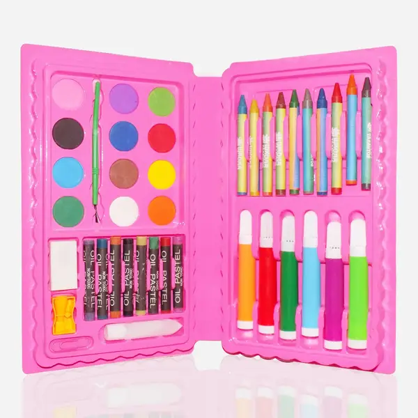 [1092_color_box_42pc] Art and Craft Color Kit (Crayons, Water Color, Sketch Pens) - 42 Pcs