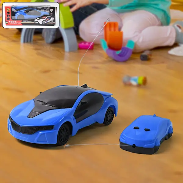 [4451_remote_control_fast_car] Remote Control Fast Modern Racing Car 3D Light with Go Forward And Backward