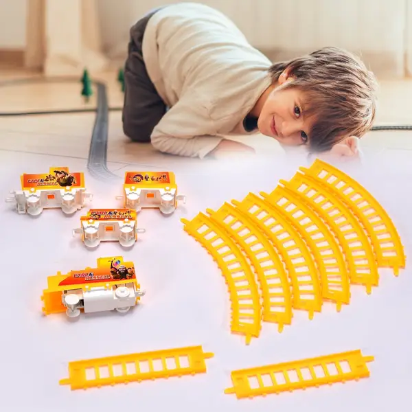 [4472_big_train_play_set_12pcs] Kids High-Speed Battery Operated Train Set