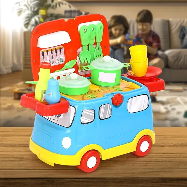 [18123_kitchen_vehicle_21pc_set] Kitchen Vehicle Set Toy for Kids Big Cooking (21 Pcs Set)
