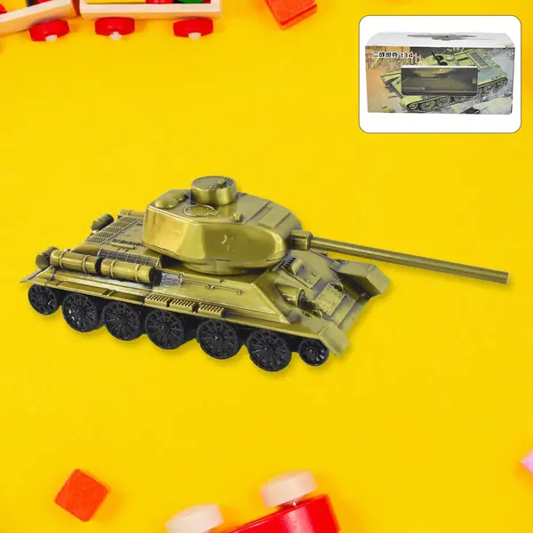 [14412_metal_tank_crafts_home_decor] Retro Iron Art Tank Model, Nostalgia Tank Crafts Home Decor Ornament, Desktop Decorations for Office Living Room Children's Room Gift (Metal)