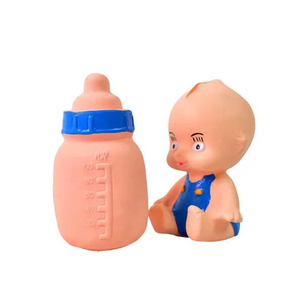 [1984_baby_n_bottle_squeeze_toy_st02] Baby And Bottle Squeeze Chu Chu Fun Toy (2 Pcs)