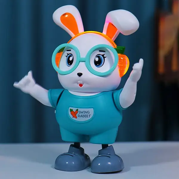 [4379_electroplay_funny_bunny_dancing_rabbit_toy] Electroplay Swing Rabbit Musical Dancing Toy – Interactive Bunny with Lights, Sounds (1 Pc / Battery Not Included)