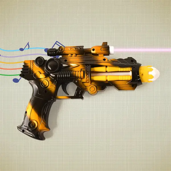 [19098_led_laser_gun_toy_ttg21] TTG LED Laser Gun Toy – Battery Operated Space Blaster with Flashing Lights & Sound (1 Set)