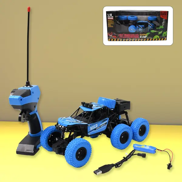 [18109_rock_climber_car_n_remote] Rock Climber Car, 8 Wheels Climbing Car (1 Pc / Remote Battery Not Included)