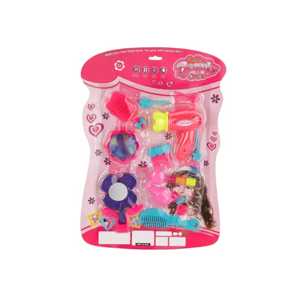 [1921_at21_fashion_beauty_set] Girl's Bring Along Beauty Suitcase Makeup Vanity Toy (Multicolour)