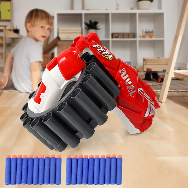 [18593_ele_bullet_gun_n_20darts] Amazing Toy Gun, Gun for Children, 20 Soft Bullets (1 Set)