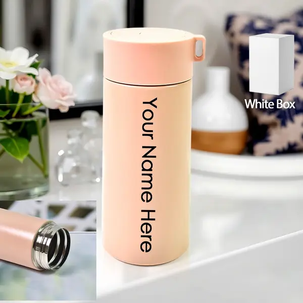 [DSIN 8390] Customized / Personalized Water Bottle for Kids – Insulated Stainless Steel Bottle (350 ML Approx)