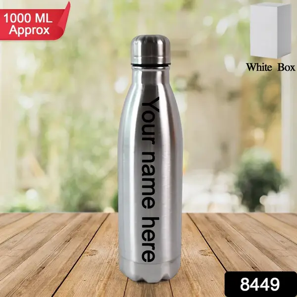 [DSIN 8449] Customize Stainless Steel Water Bottle Approx 1000ML (1 Pc)