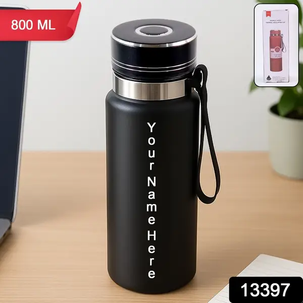 [DSIN 13397] Customize Double Stainless Steel Wall Flask Vacuum Insulated Water Bottle (800 ML)