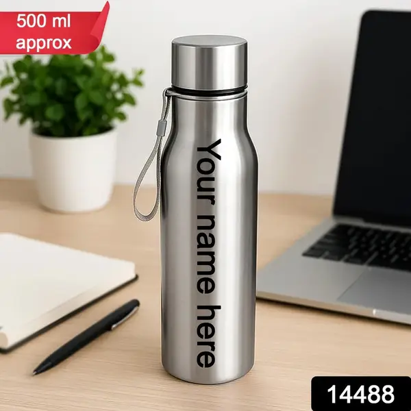 [DSIN 14488] Customize Premium Stainless Steel Water Bottle Approx 500ml (1 Pc)