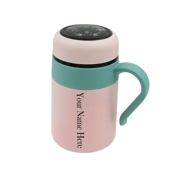 [DSIN 13214] Customize Smart Vacuum Insulated Water Bottle with LED Temperature Display & Gift Color Box (600 ML Approx)