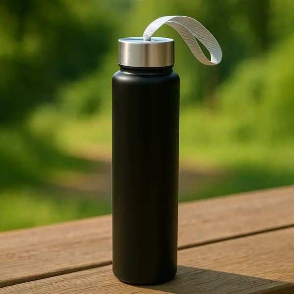 [DSIN 8376] Customize Portable Stainless Steel Water Bottle with Strap (Approx 250ML)