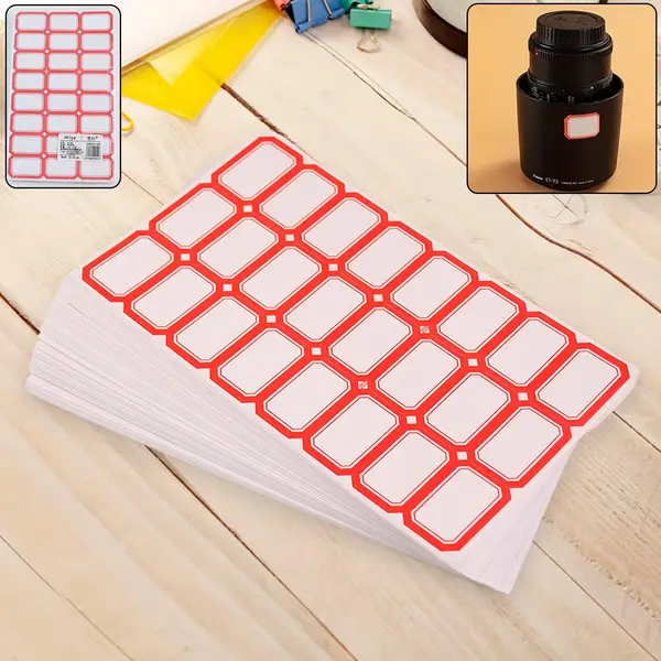 [19052_writable_label_sticker_50_sheets] Multipurpose Writable Blank Label Sticker Sheets (50 Sheet)