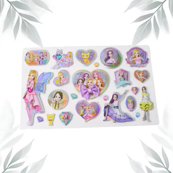 [18553_adhesive_3d_stickers_1_sheet_no23] Multipurpose Adhesive 3D Stickers (1 Sheet / Mix Design)
