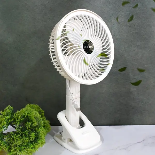 [18414_bb_multi_usb_desk_clip_fan_1pc] Multifunctional USB Desk Fan – Clip-On Plug & Play Fan, 1 Pc with Brown Box (On / Off Switch Not Provided)