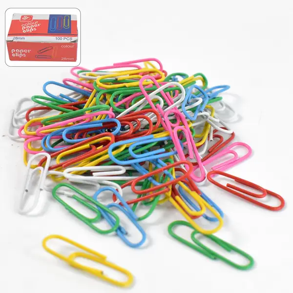 [18988_metal_u_shape_paper_clip_100pc] Metal U Shape Paper Pin / Clip 28 mm (100 Pcs Set)